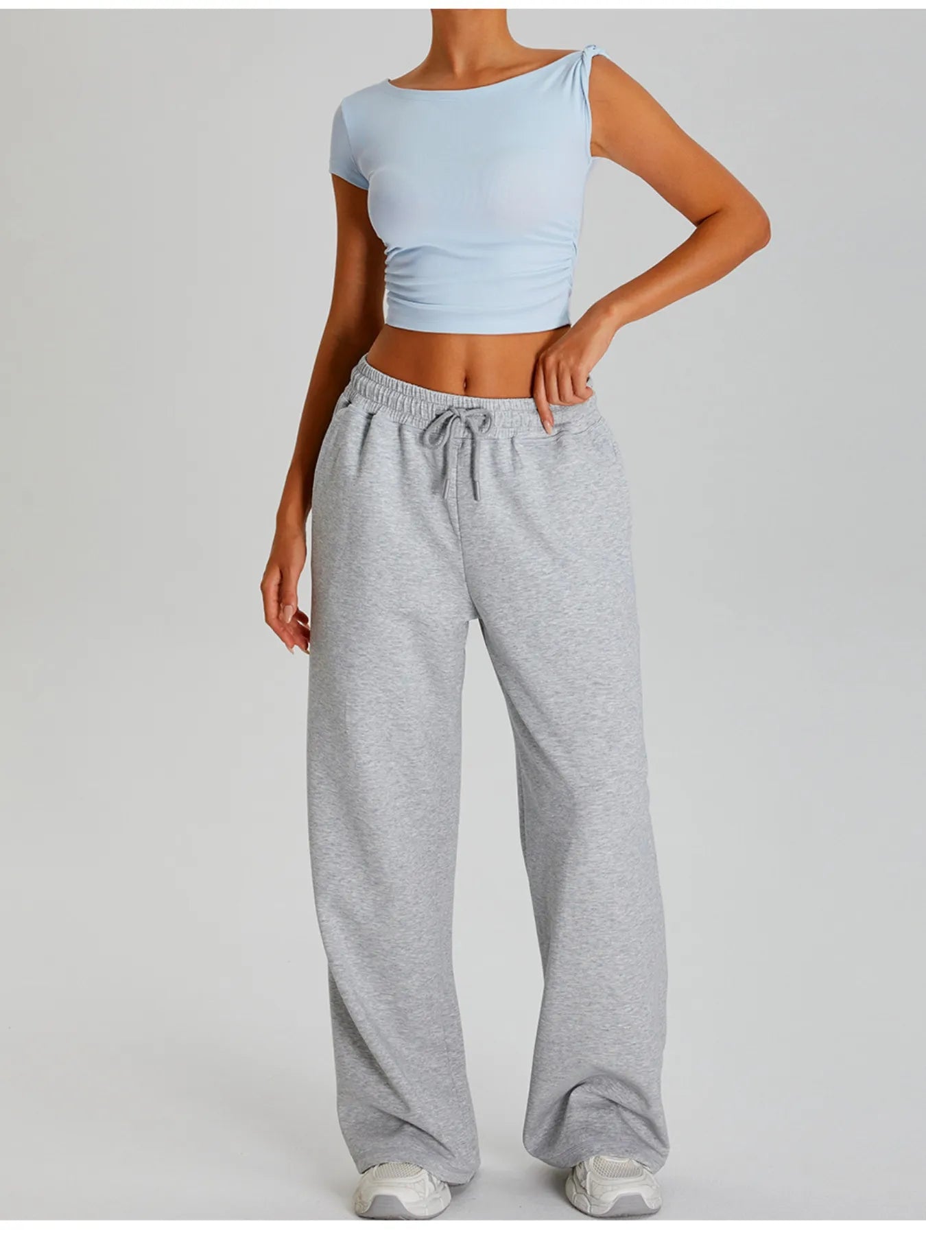 Ruched Side Crop T-Shirt