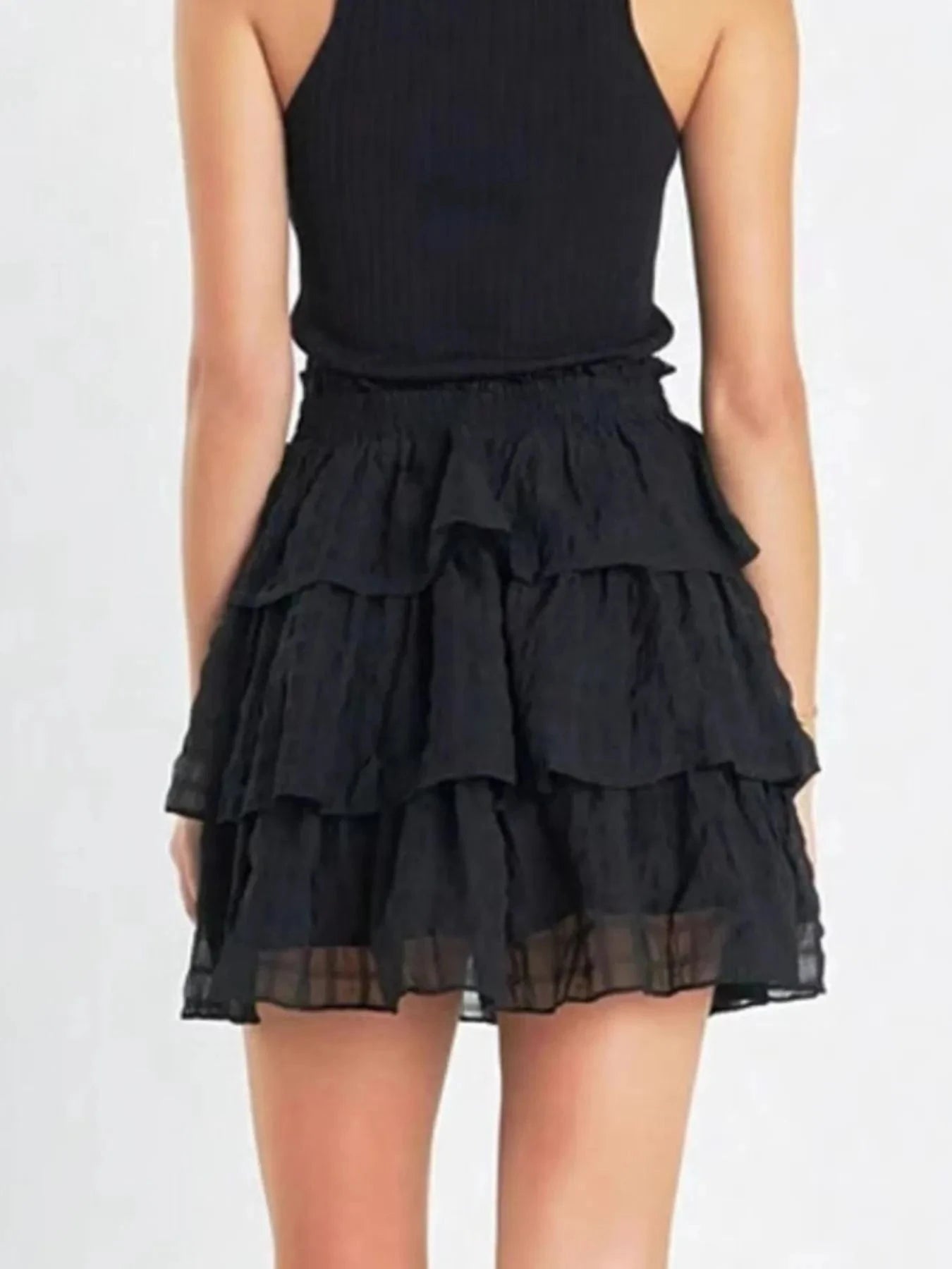 Ruffle Layered Mini Skirt