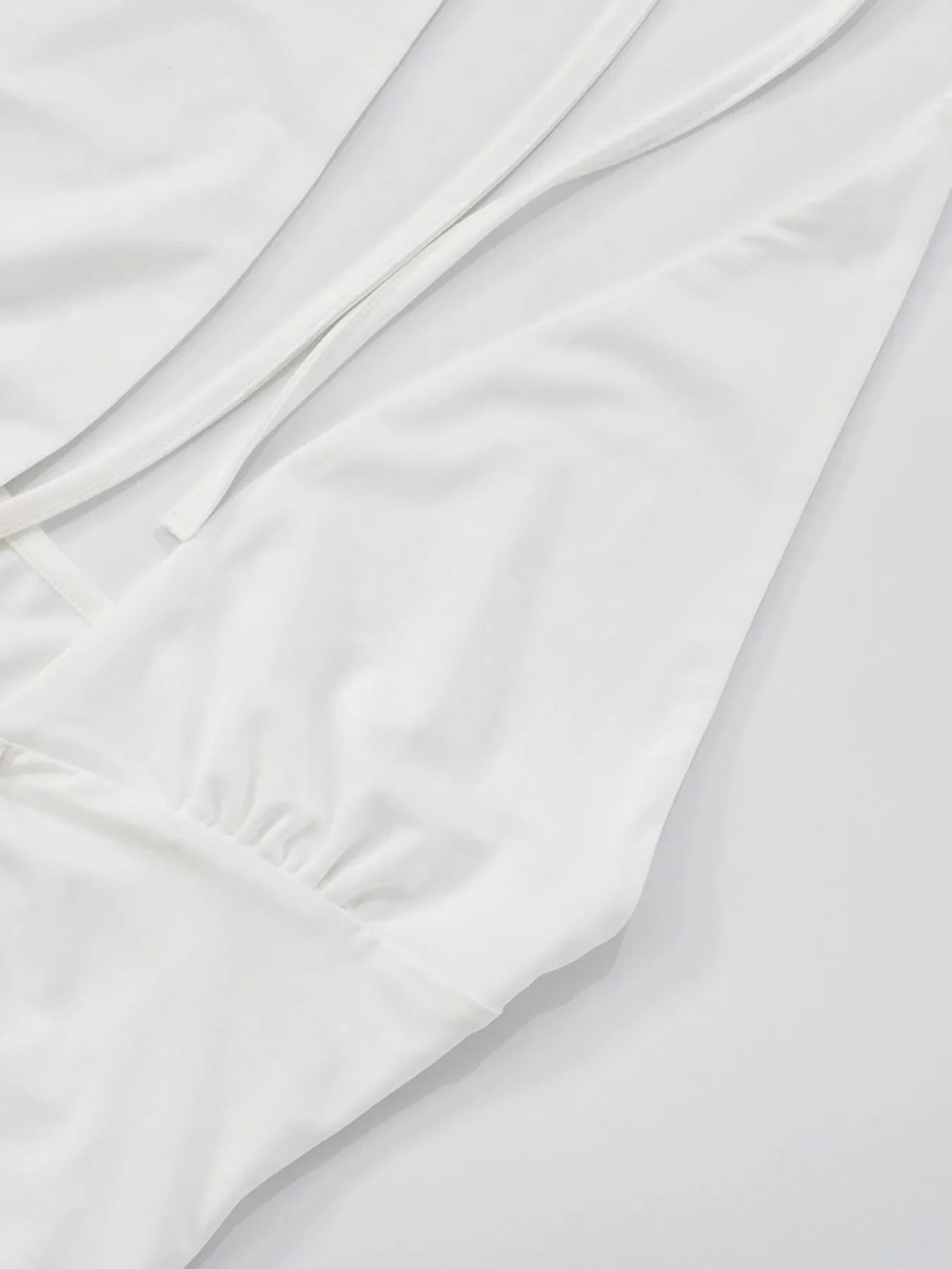 Ruffled Hem Halter Neck Mini Dress