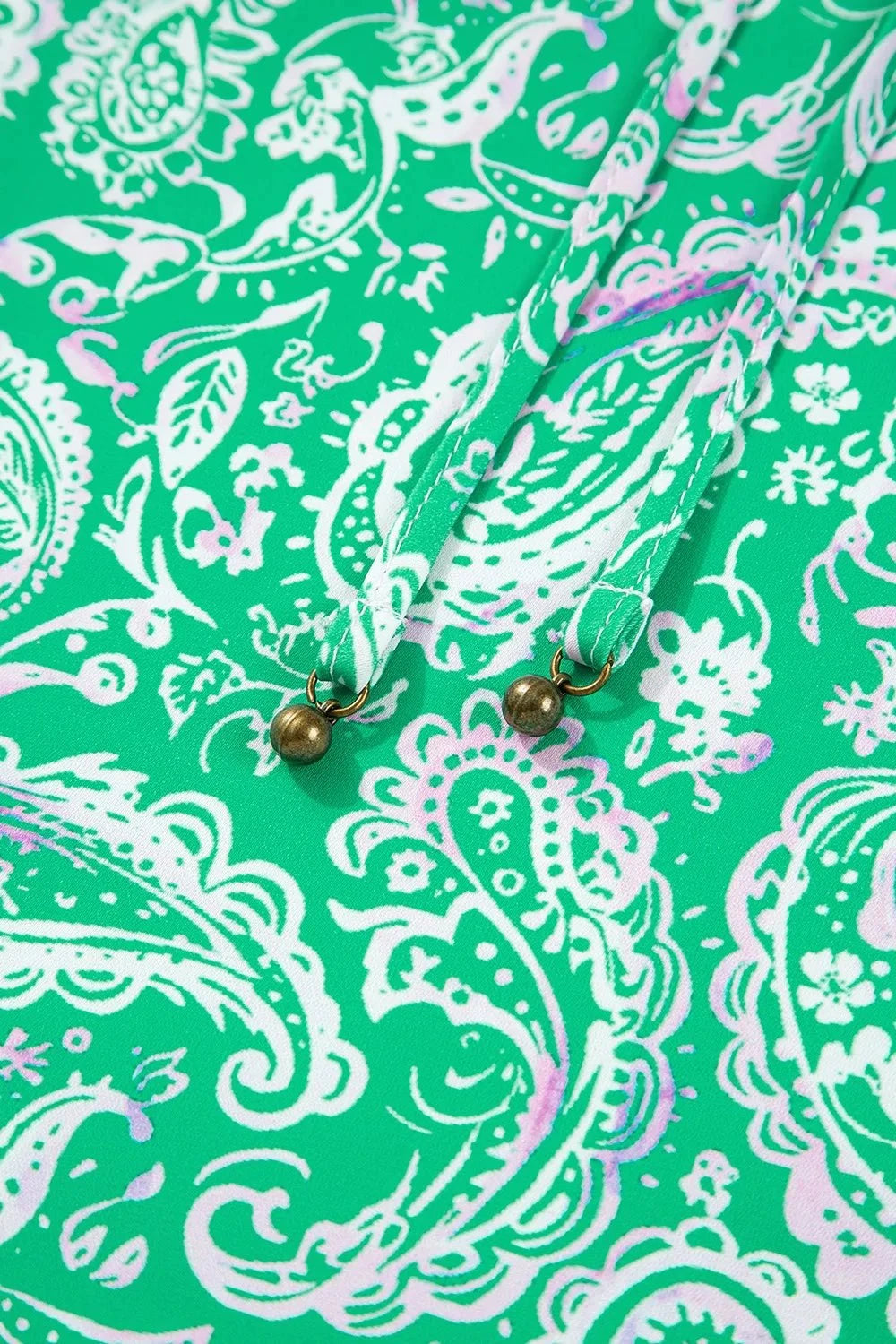 Ruffled Hem Long Sleeve Shirt Dress