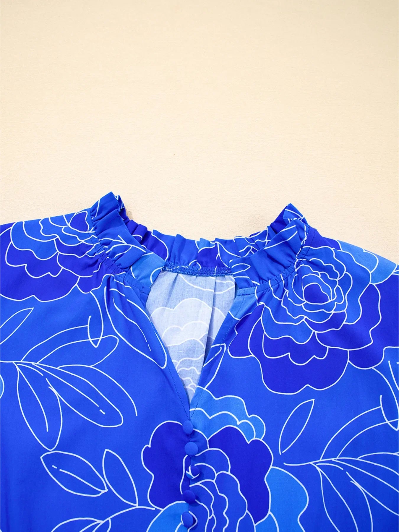 Ruffled Hem Short Sleeve Flowy Mini Dress