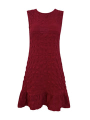 Ruffled Hem Sleeveless Mini Dress
