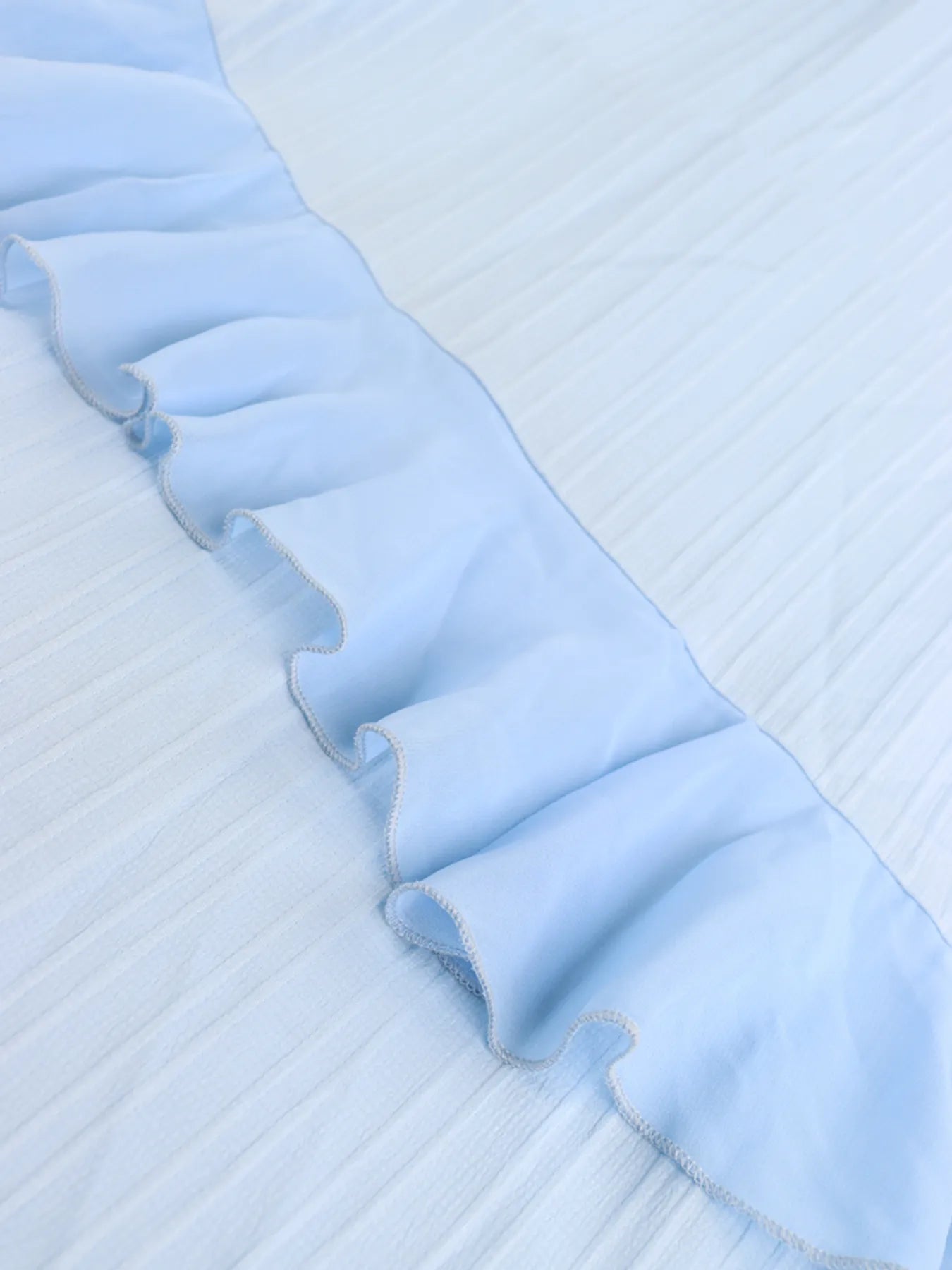 Ruffled Round Neck Flutter Sleeve Dress