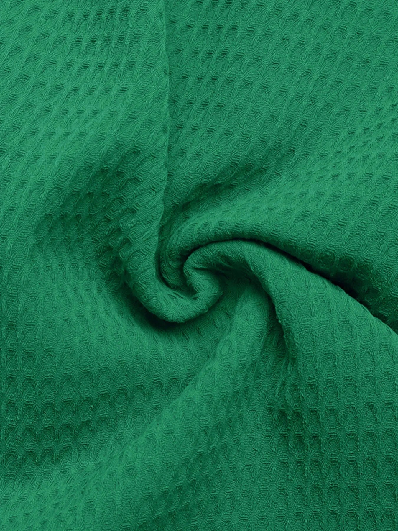 Ruffled Round Neck Long Sleeve Textured Blouse