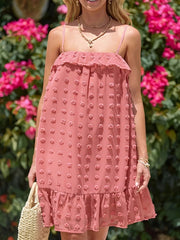 Ruffled Swiss Dot Cami Dress