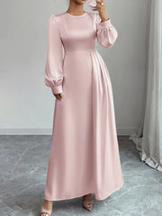 Satin Long Sleeve Maxi Dress