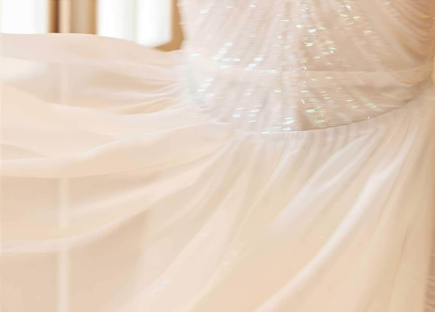 Sequin Detailed Glistening Mermaid Bridal Dress