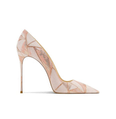 Sequin Pointy Toe High Heel Stilettos EU 33 / Pink / 6CM