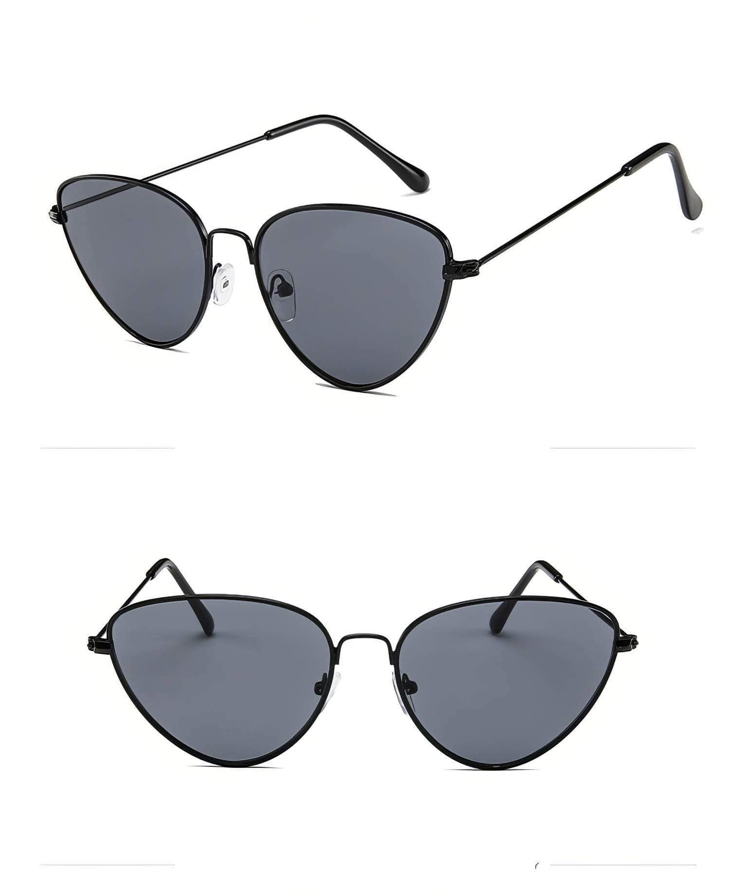 Sexy Transparent Cat Eye Sunglasses Gray/Black / Resin