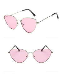 Sexy Transparent Cat Eye Sunglasses Light Pink/Black / Resin
