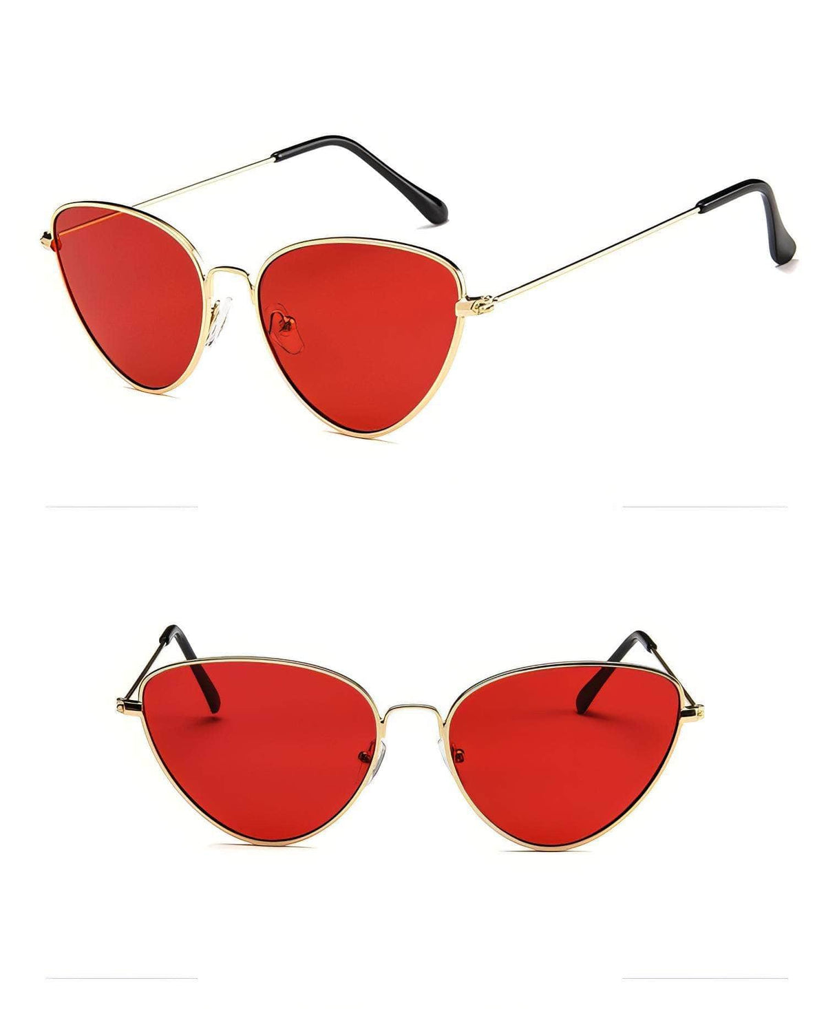 Sexy Transparent Cat Eye Sunglasses Red/Black / Resin