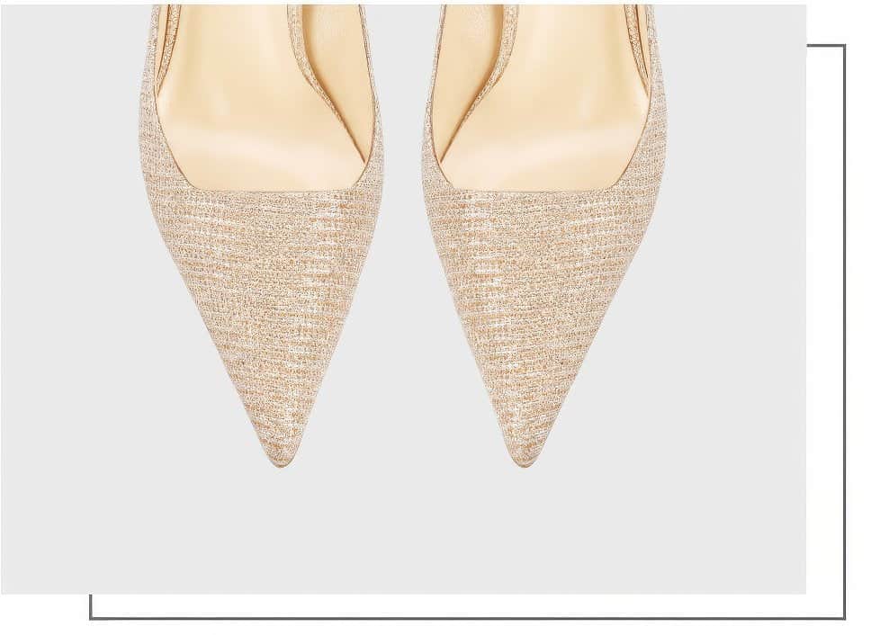 Shimmery Glitter Pointy Toe Stiletto Pumps