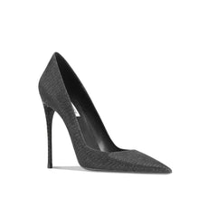 Shimmery Glitter Pointy Toe Stiletto Pumps EU 33 / Black / 6CM