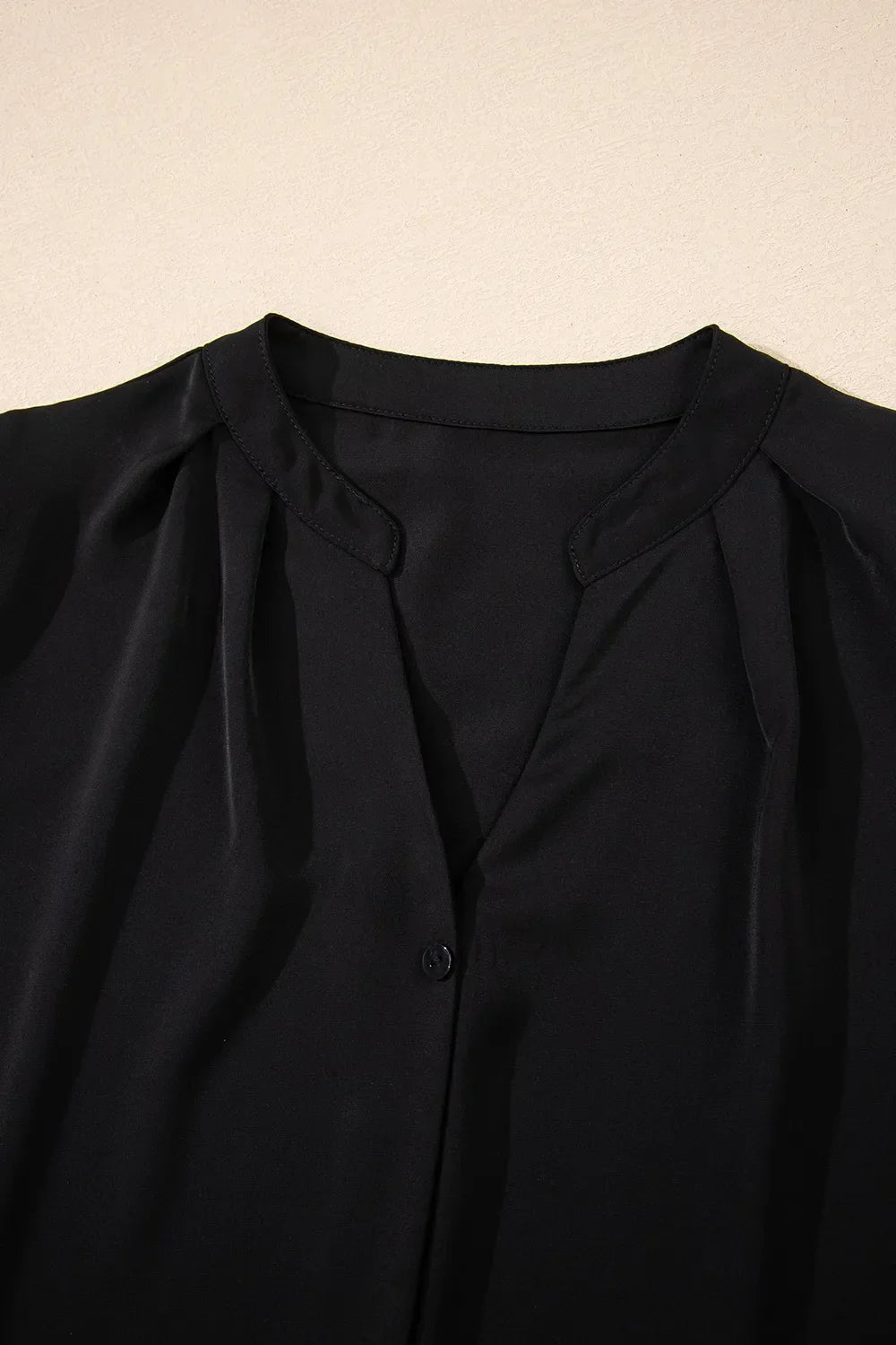 Short Sleeve Notched Blouse