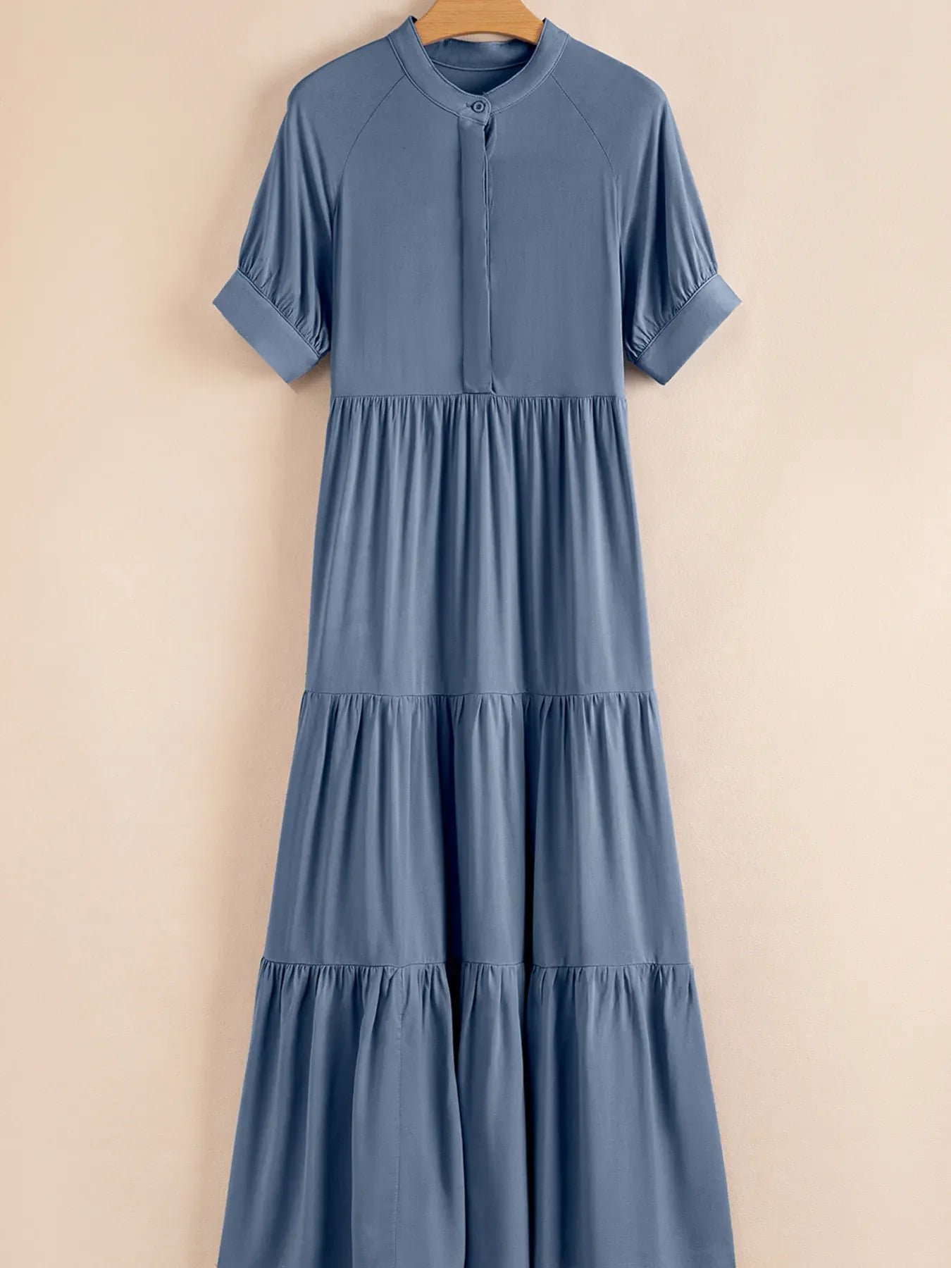Short Sleeve Tiered Maxi Dress
