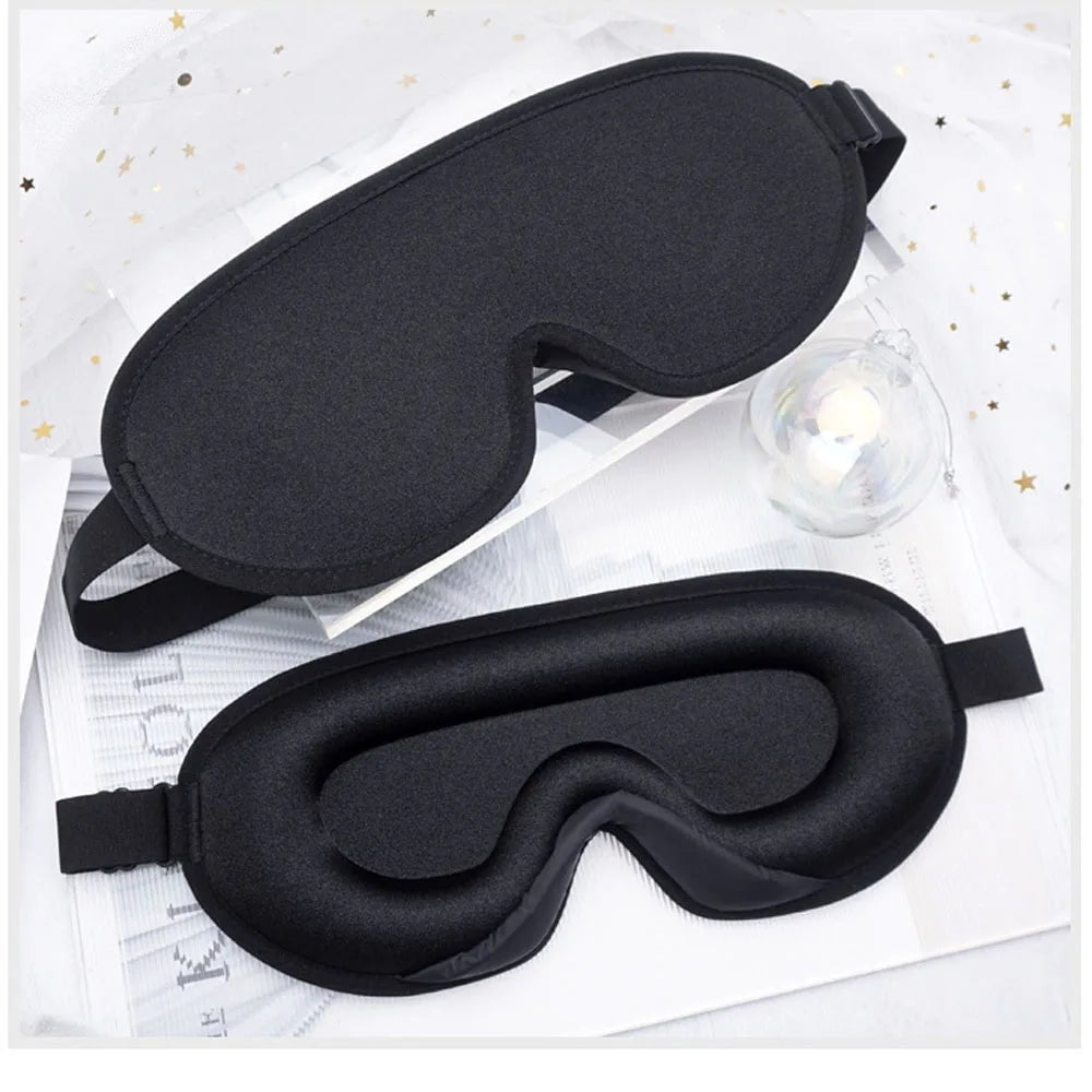 Silk Sleeping Mask for Travel A-Black(Silk Mask)