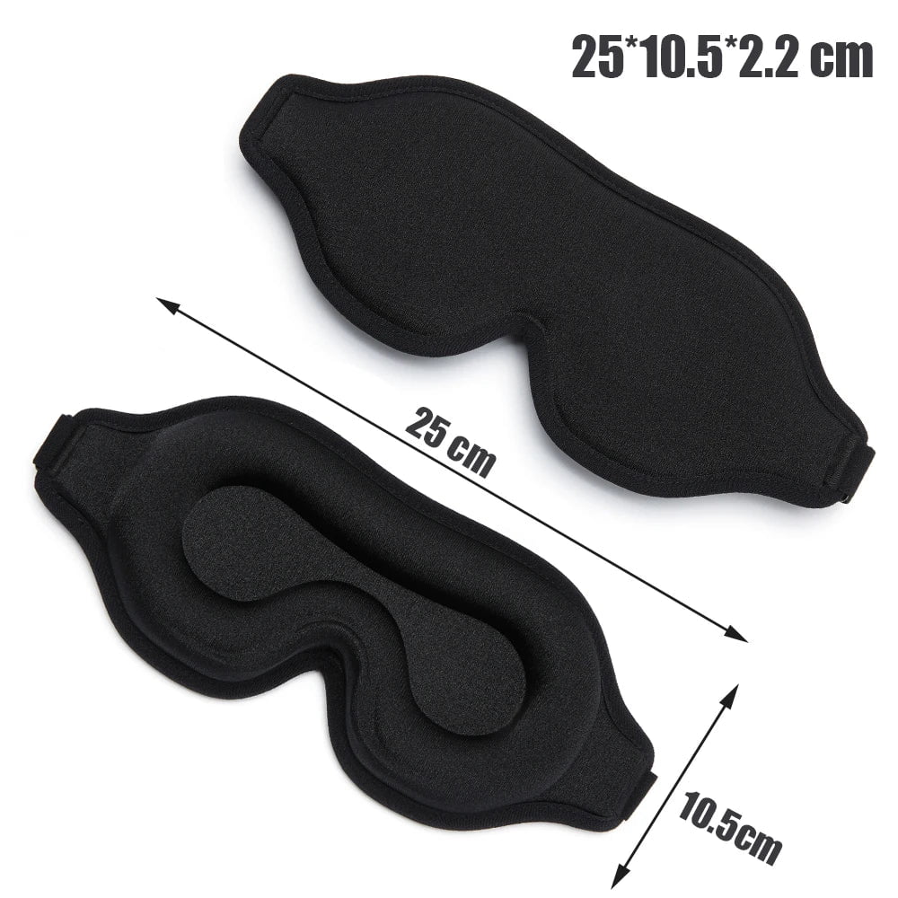 Silk Sleeping Mask for Travel Type B-Black
