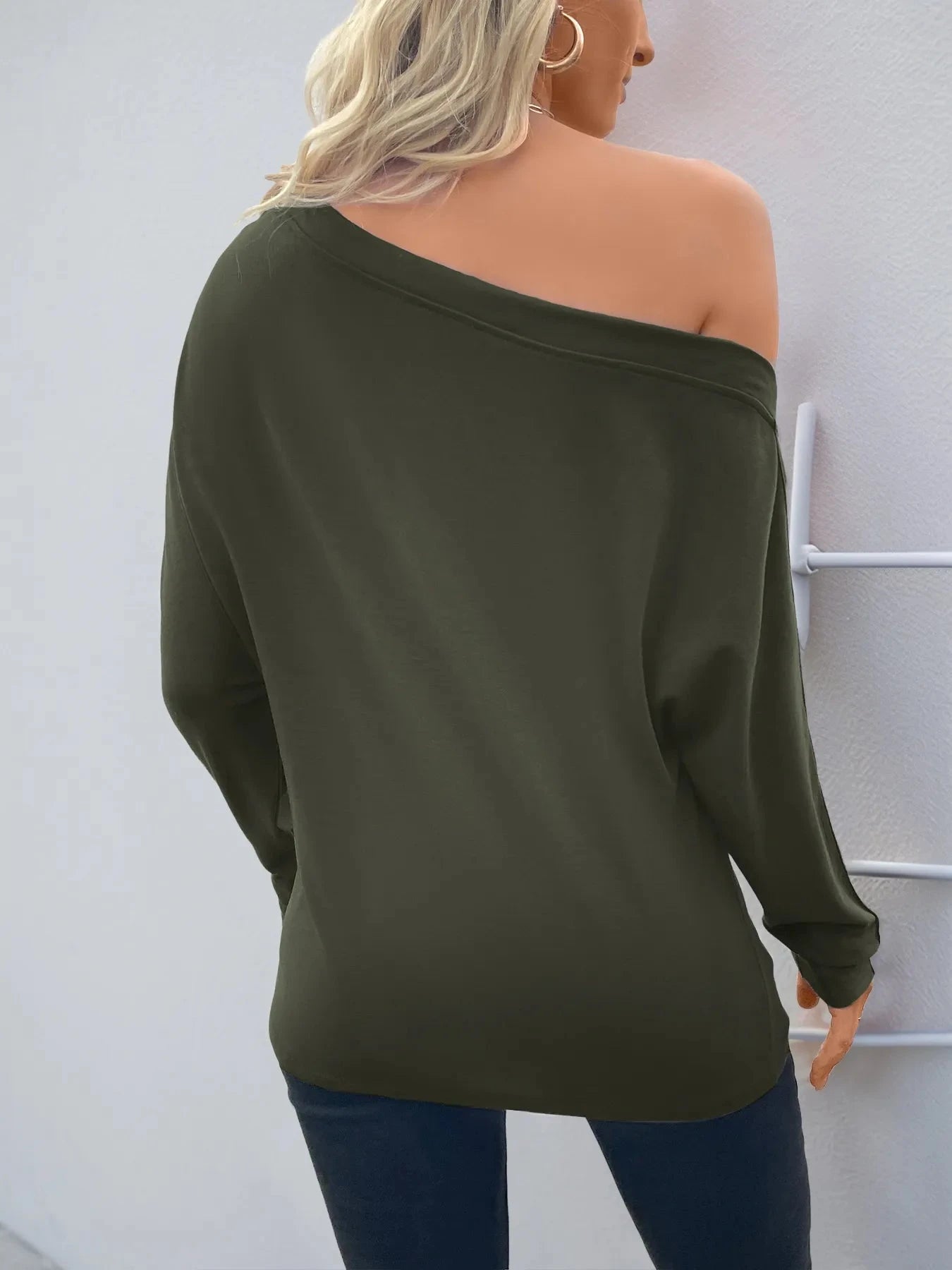 Single Shoulder Long Sleeve T-Shirt