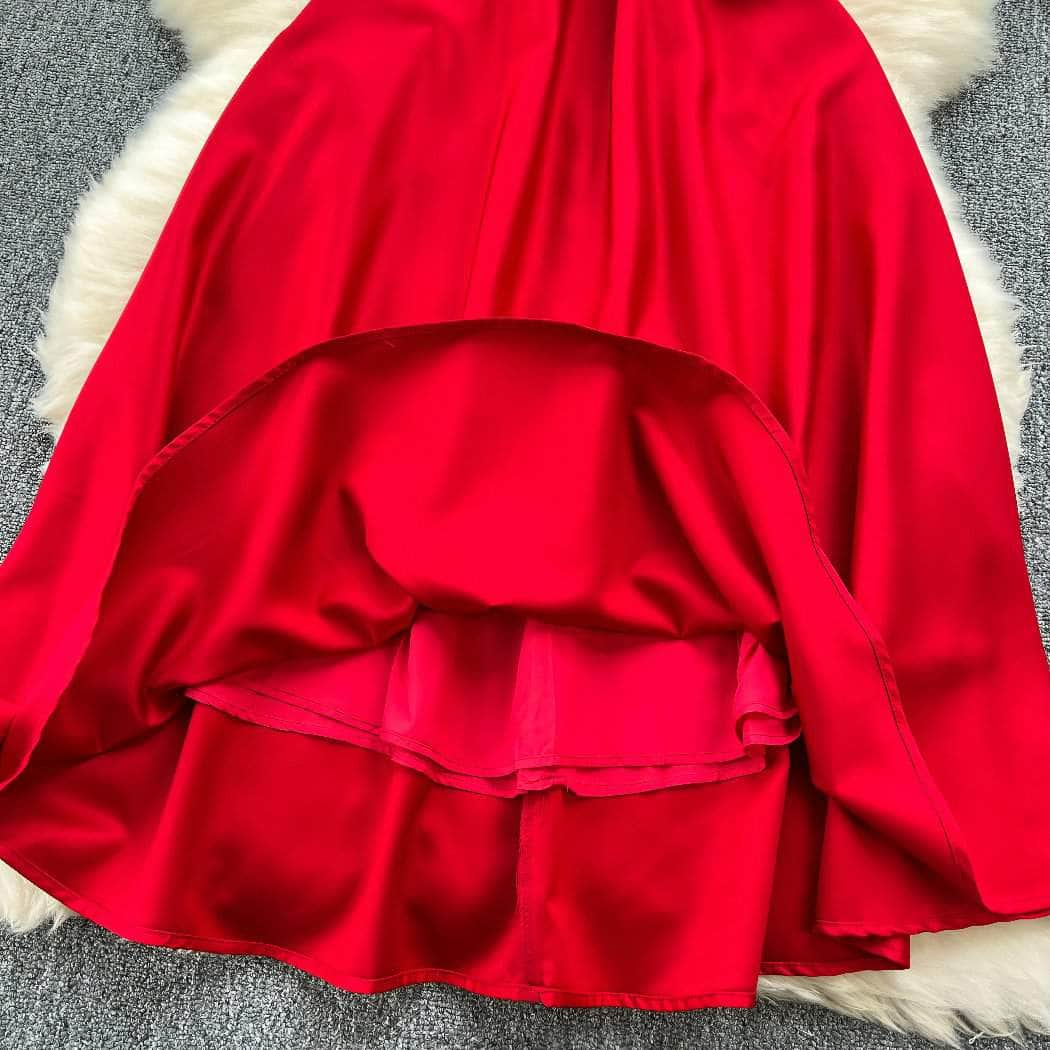 Sleeveless Cap Sleeves V-Neck Midi Dress