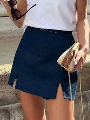 Slit Mini Skort Navy / S
