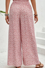 Slit Printed Wide leg Pants