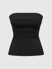 Slit Ruched Tube Top
