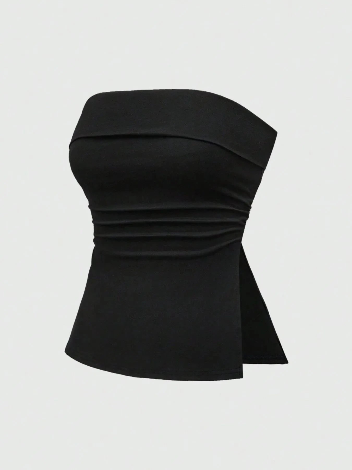 Slit Ruched Tube Top