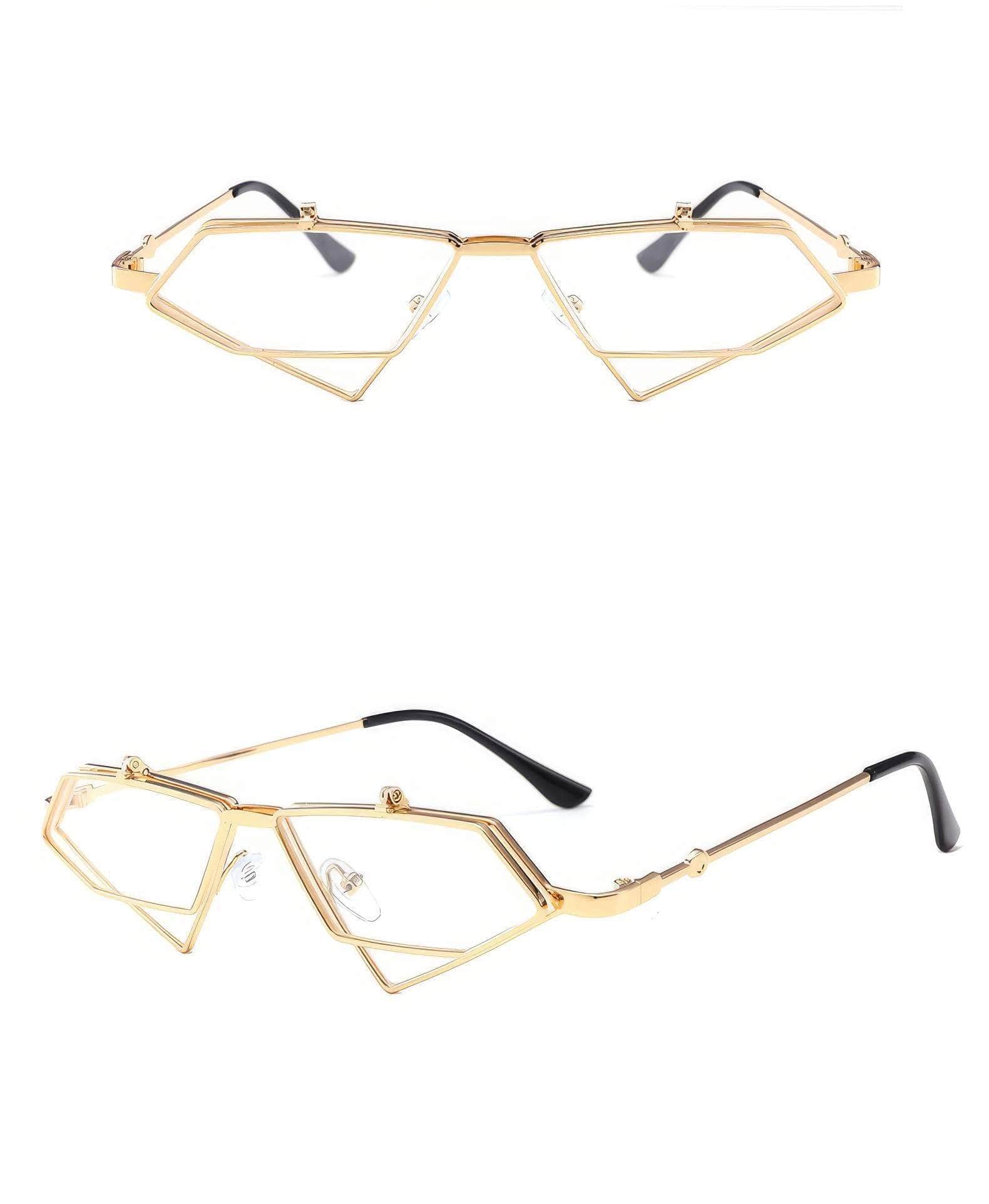 Small Punk Triangle Frame Sunglasses
