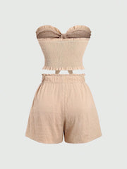 Smocked Top and Shorts Set