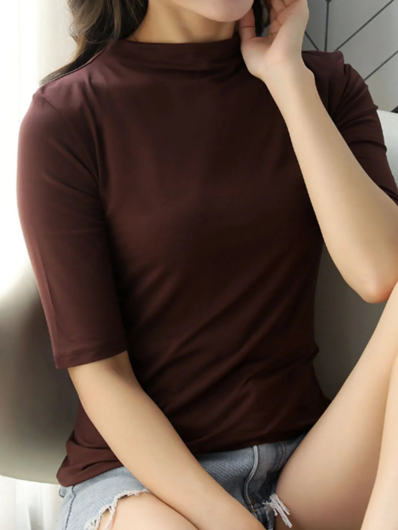 Solid Color Short Sleeve T-Shirt