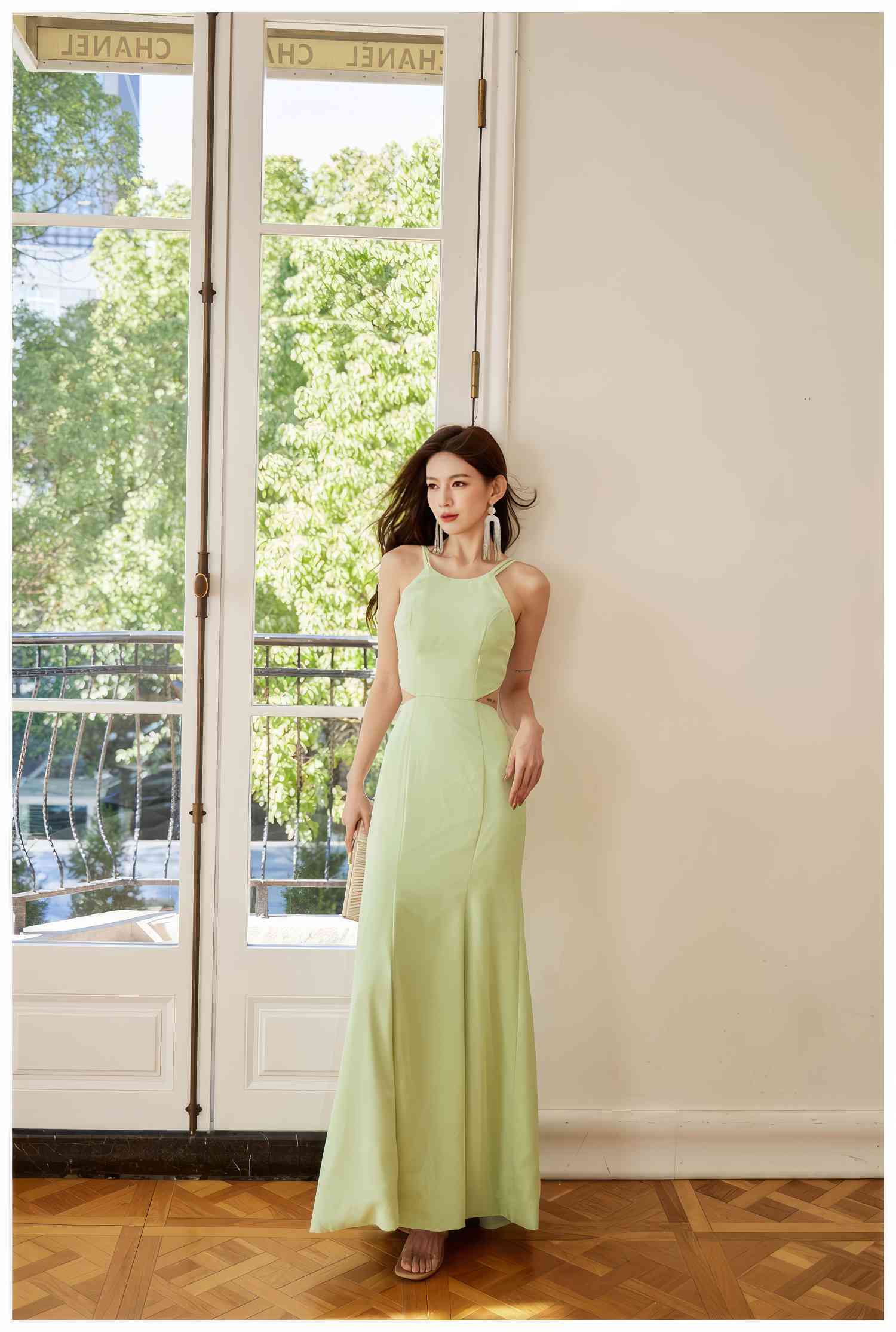 Spaghetti Strappy Bodice Mermaid Dress