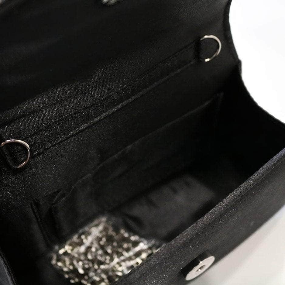 Sparkling 3D Floral Shimmery Top Handle Bag