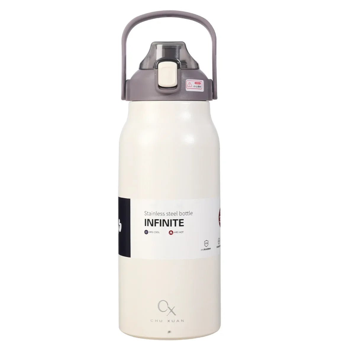 Stainless steel thermal tumbler with straw White / 1300ml
