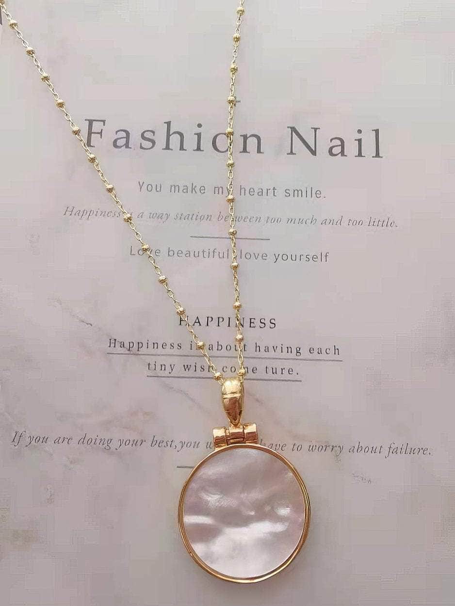 Statement Pendant Opal Accented Medallion Necklace Gold / Necklace