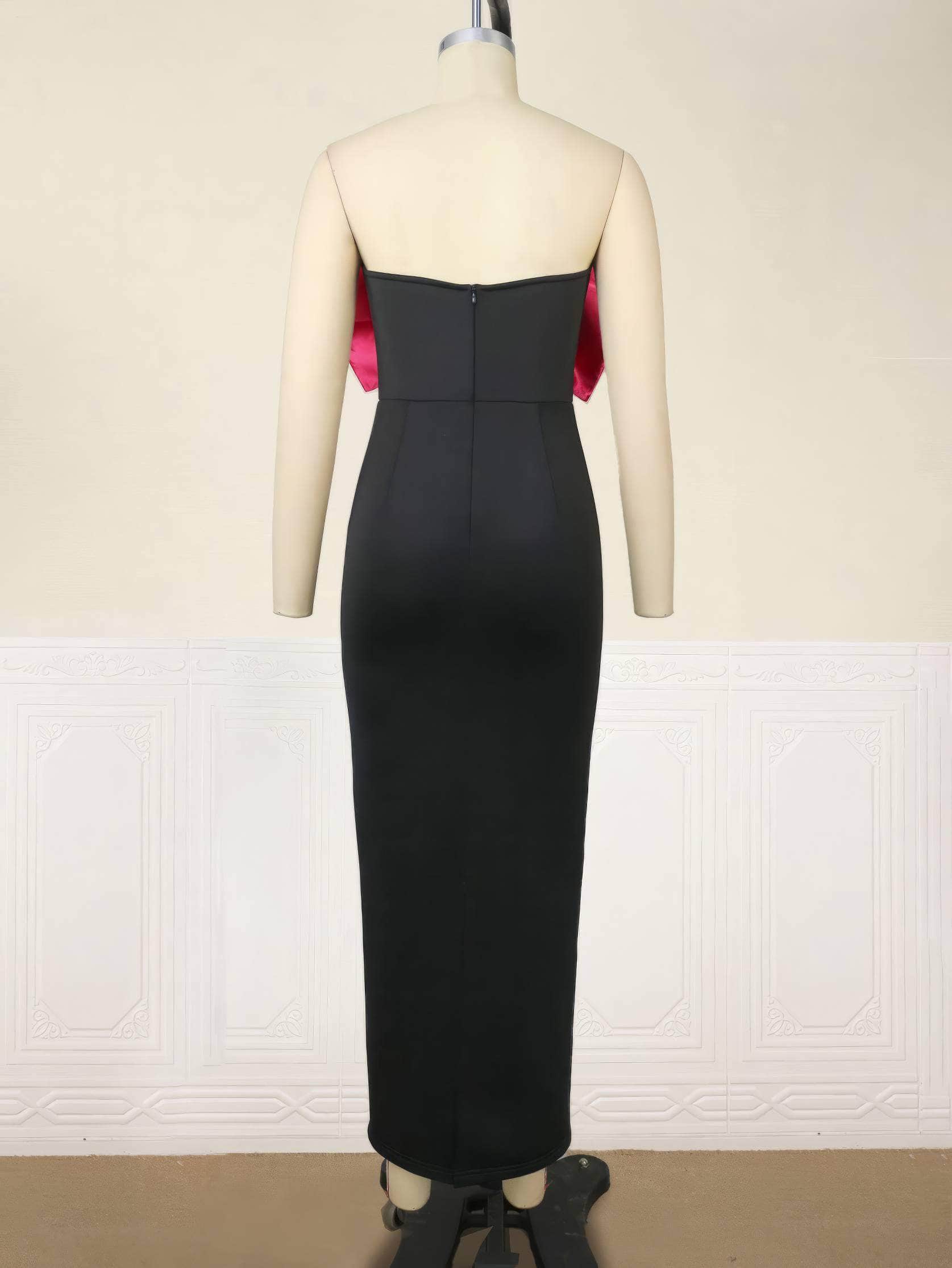 Strapless Big Bow Tube Bodycon Dress