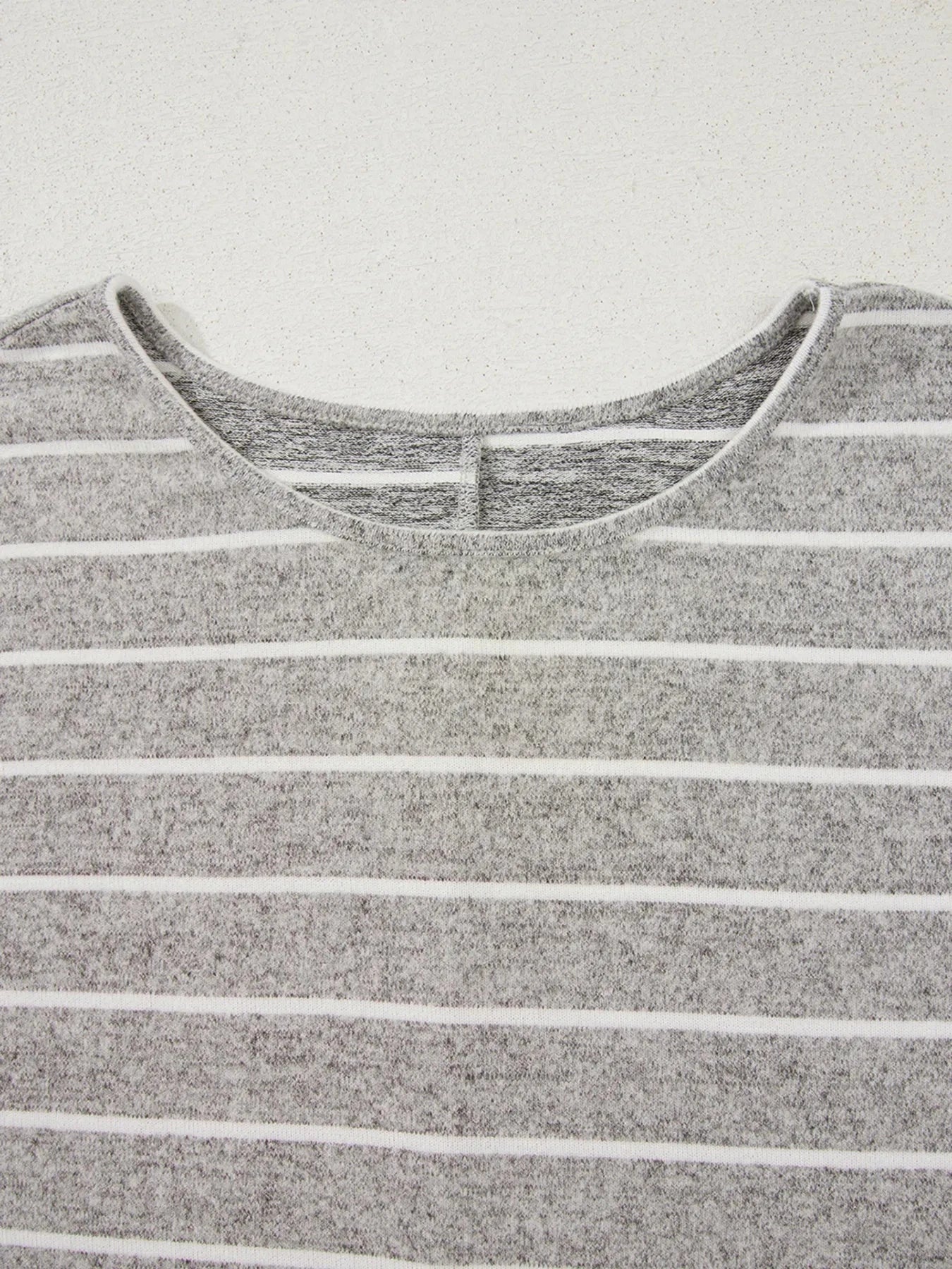 Stripe Dolman Sleeve Drop Shoulder Top