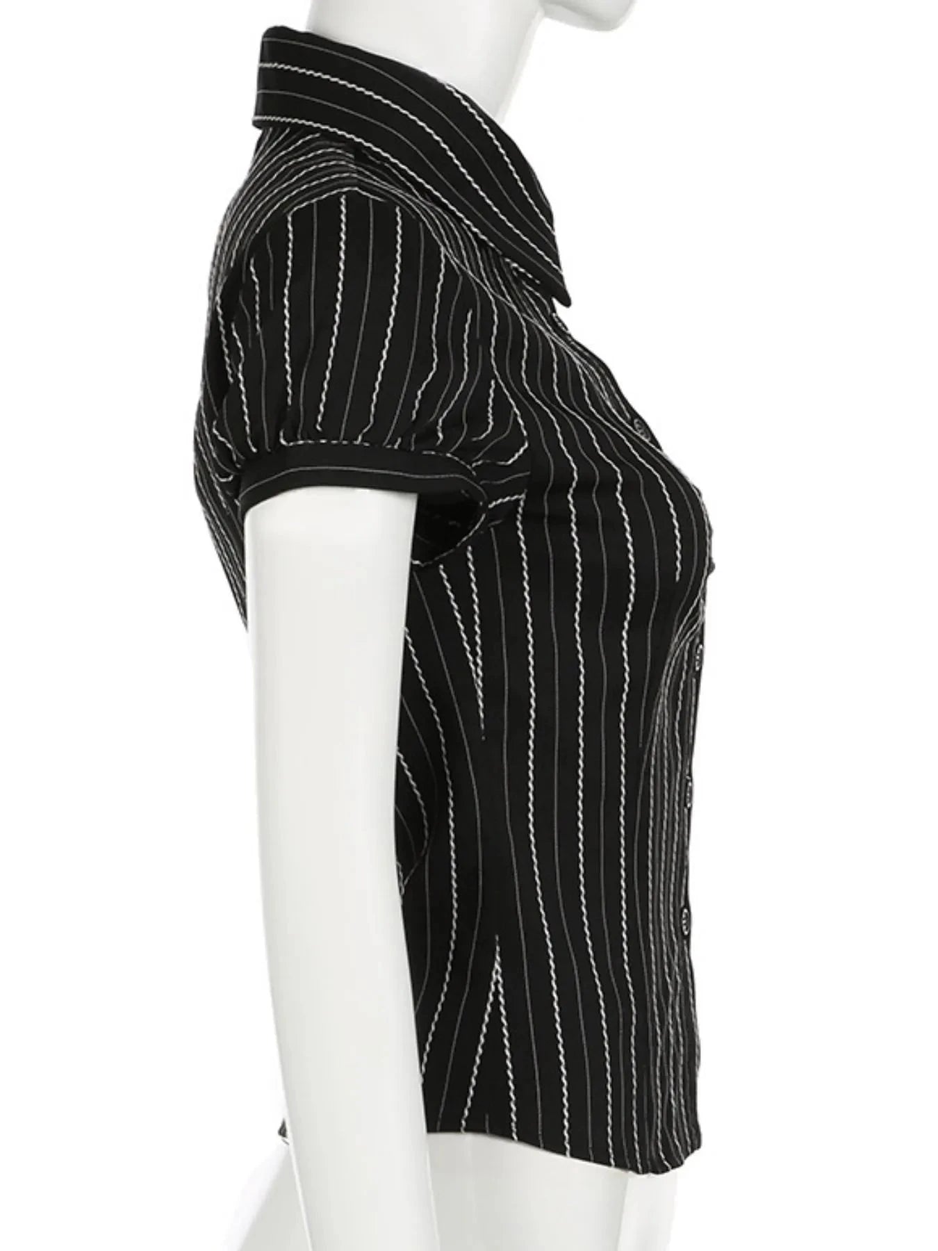 Striped Button-Down Collared Neck Shirt