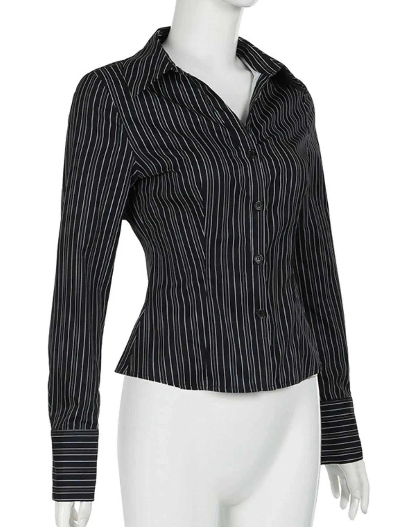 Striped Button-Down Collared Neck Shirt
