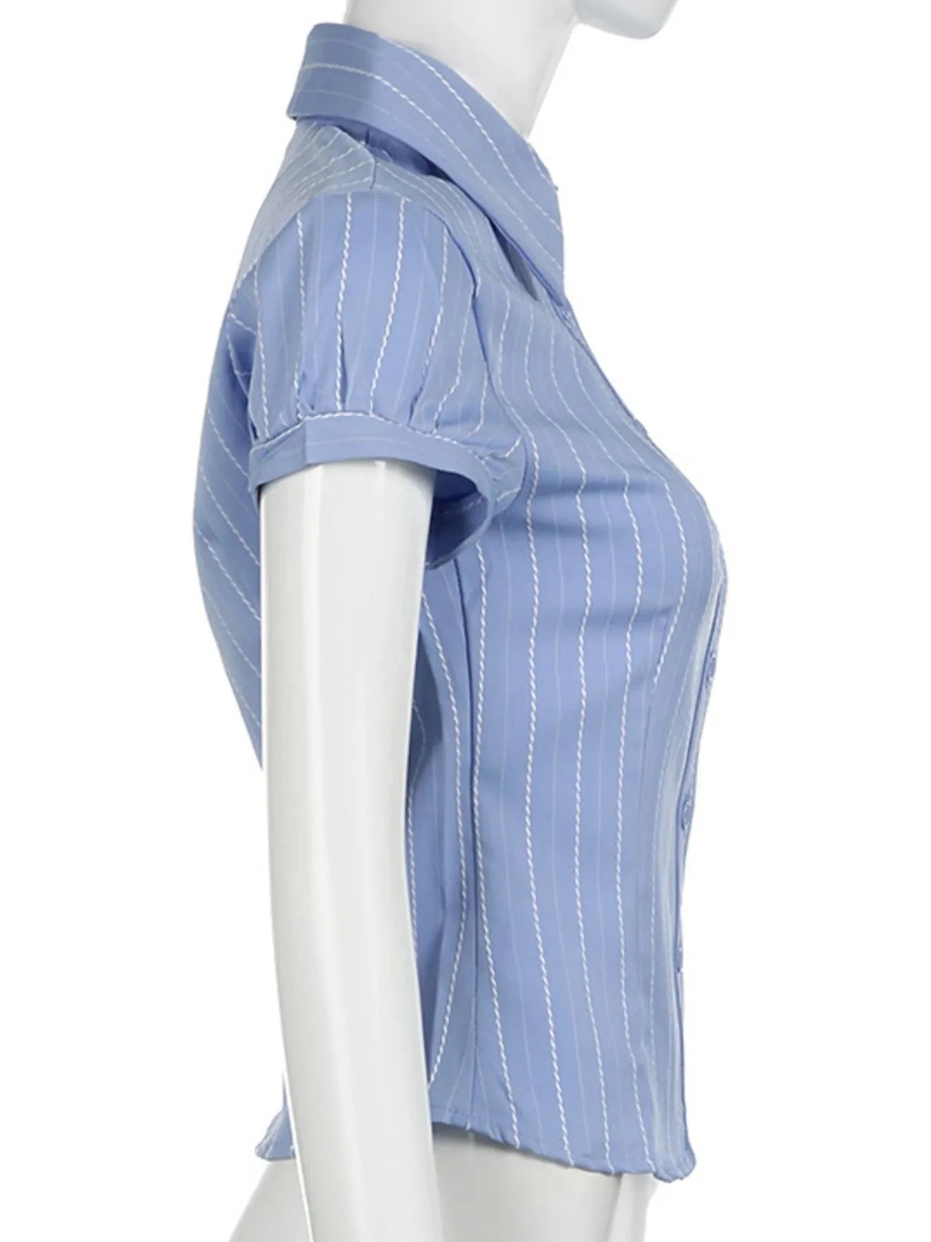 Striped Button-Down Collared Neck Shirt