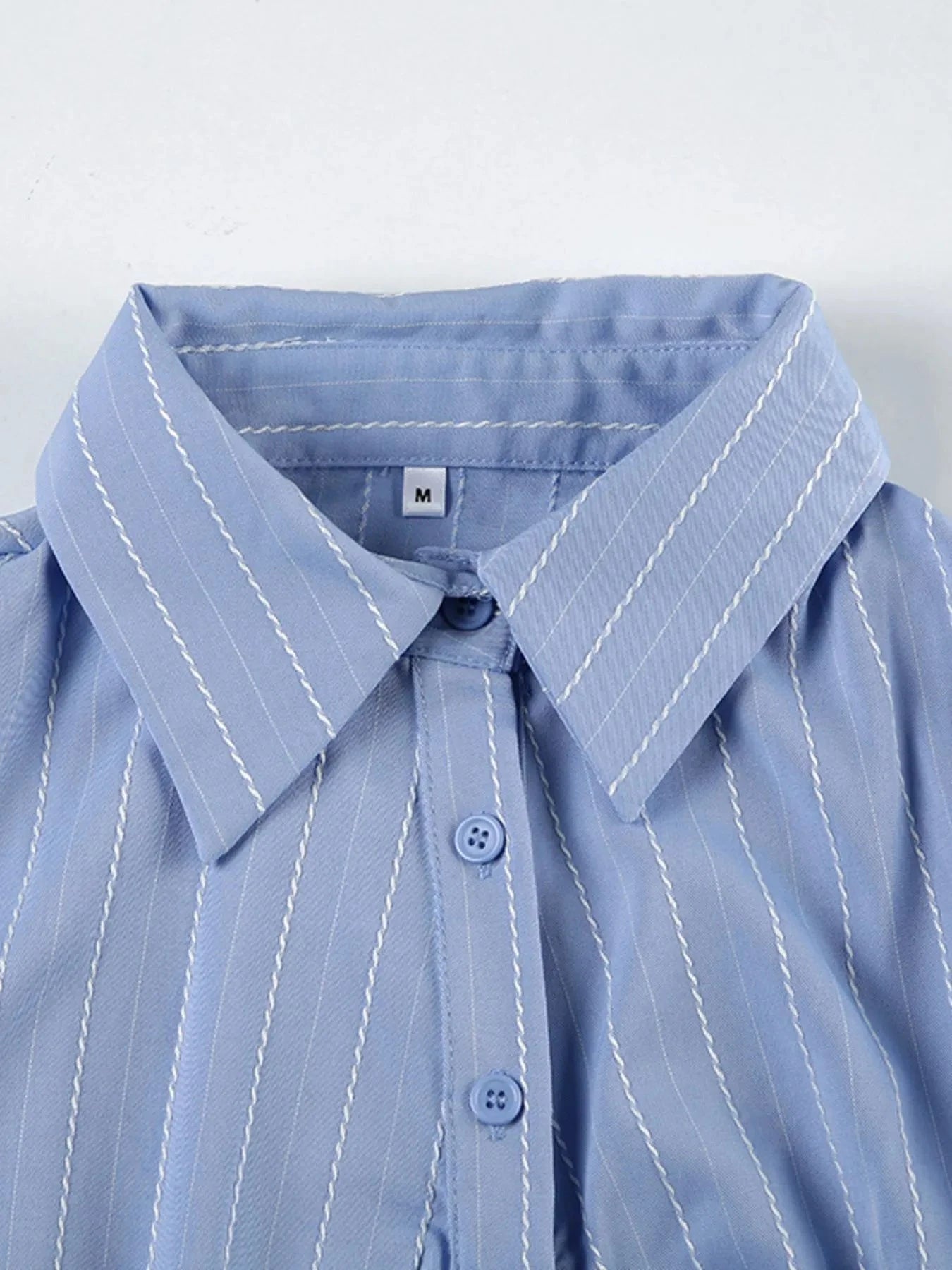 Striped Button-Down Collared Neck Shirt