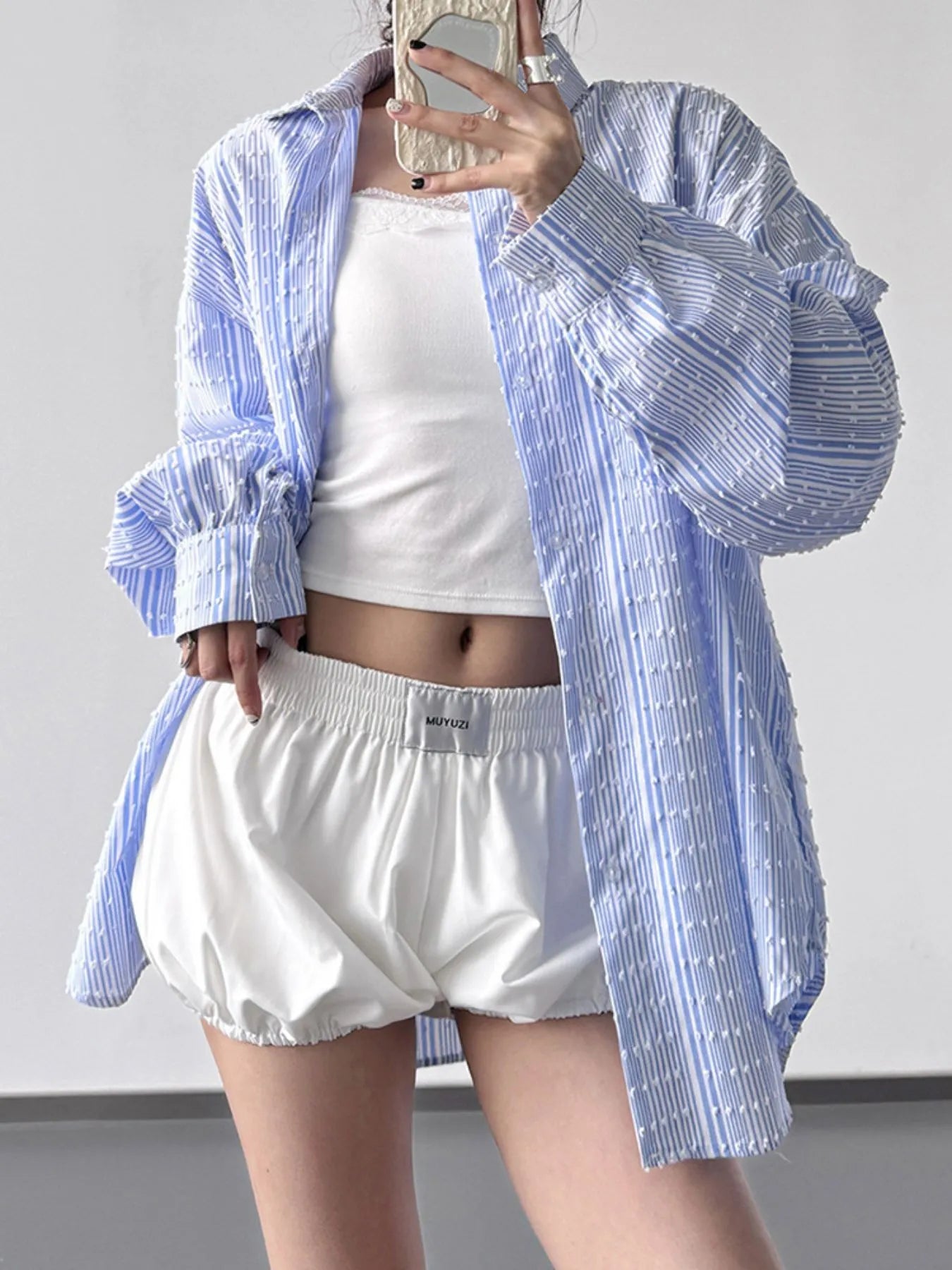 Striped Button Up Long Sleeve Shirt