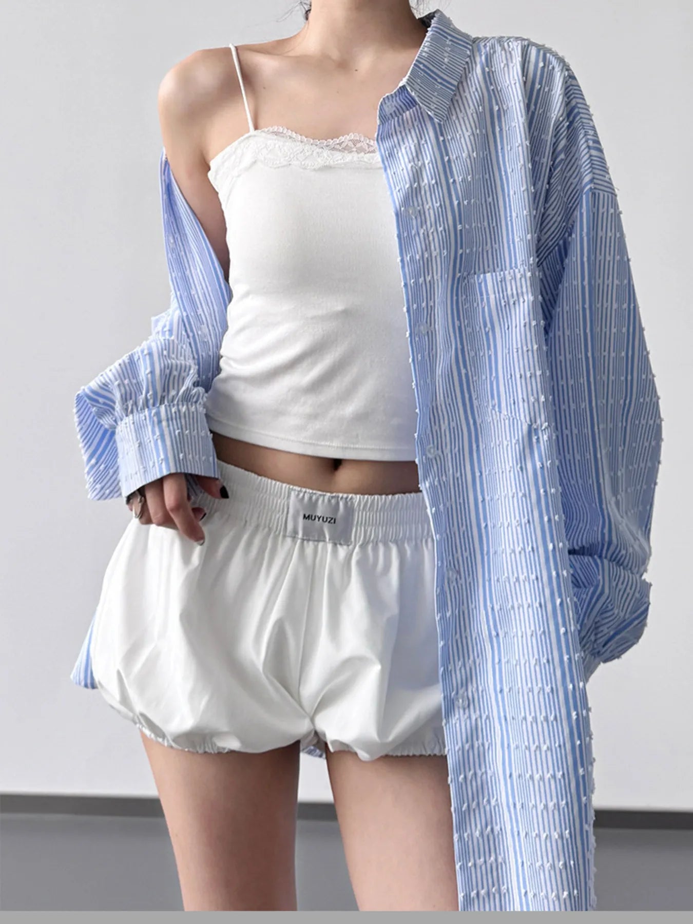 Striped Button Up Long Sleeve Shirt