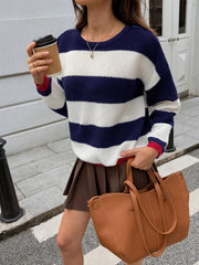 Striped Round Neck Sweater