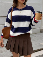 Striped Round Neck Sweater