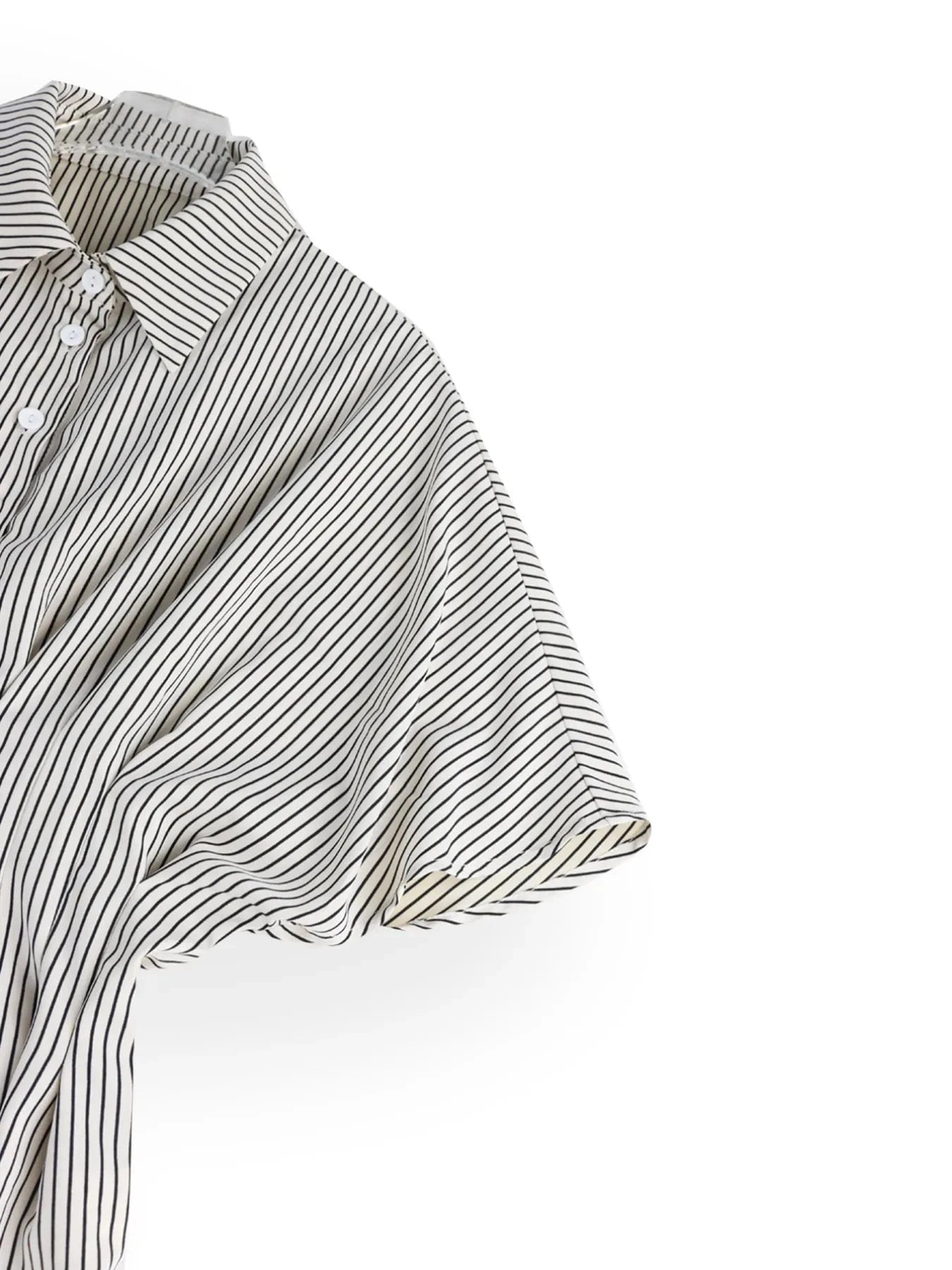 Striped Short Sleeve Button-Up Shirt