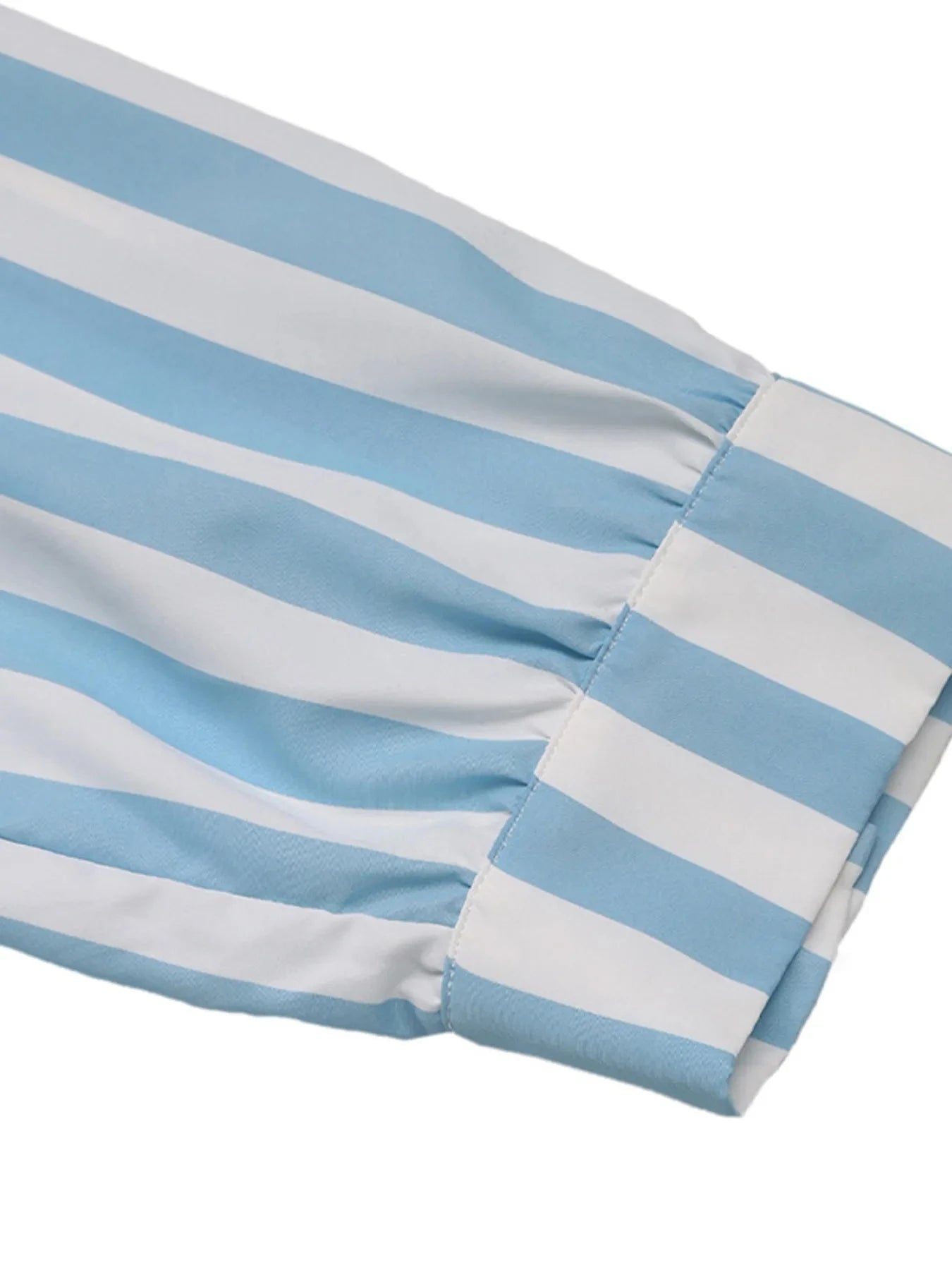 Striped Tie Waist Button Down Shirt