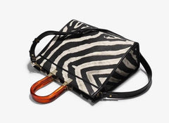 Stylish Monochrome Zebra Bag