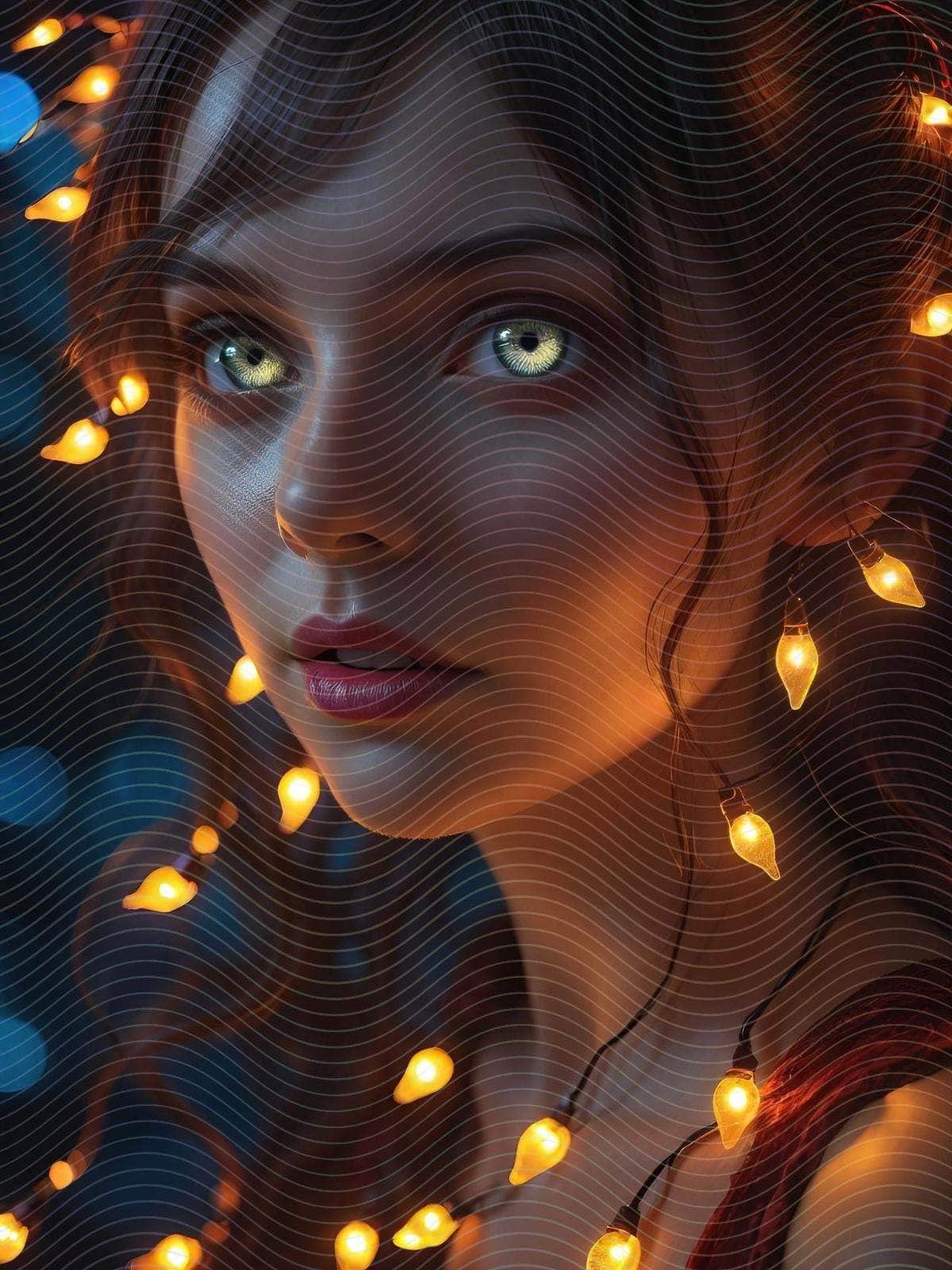 Surreal Fairy Light Portrait