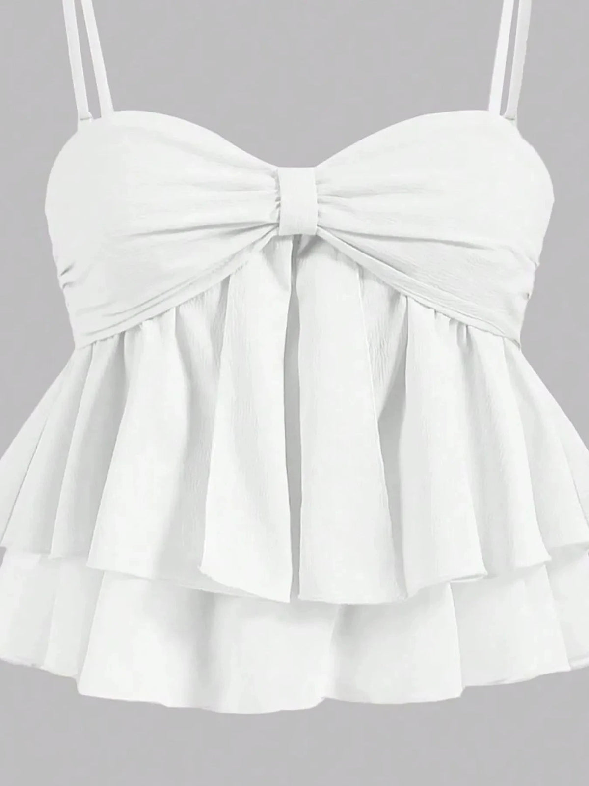 Sweetheart Neck Layered Cami White / XS