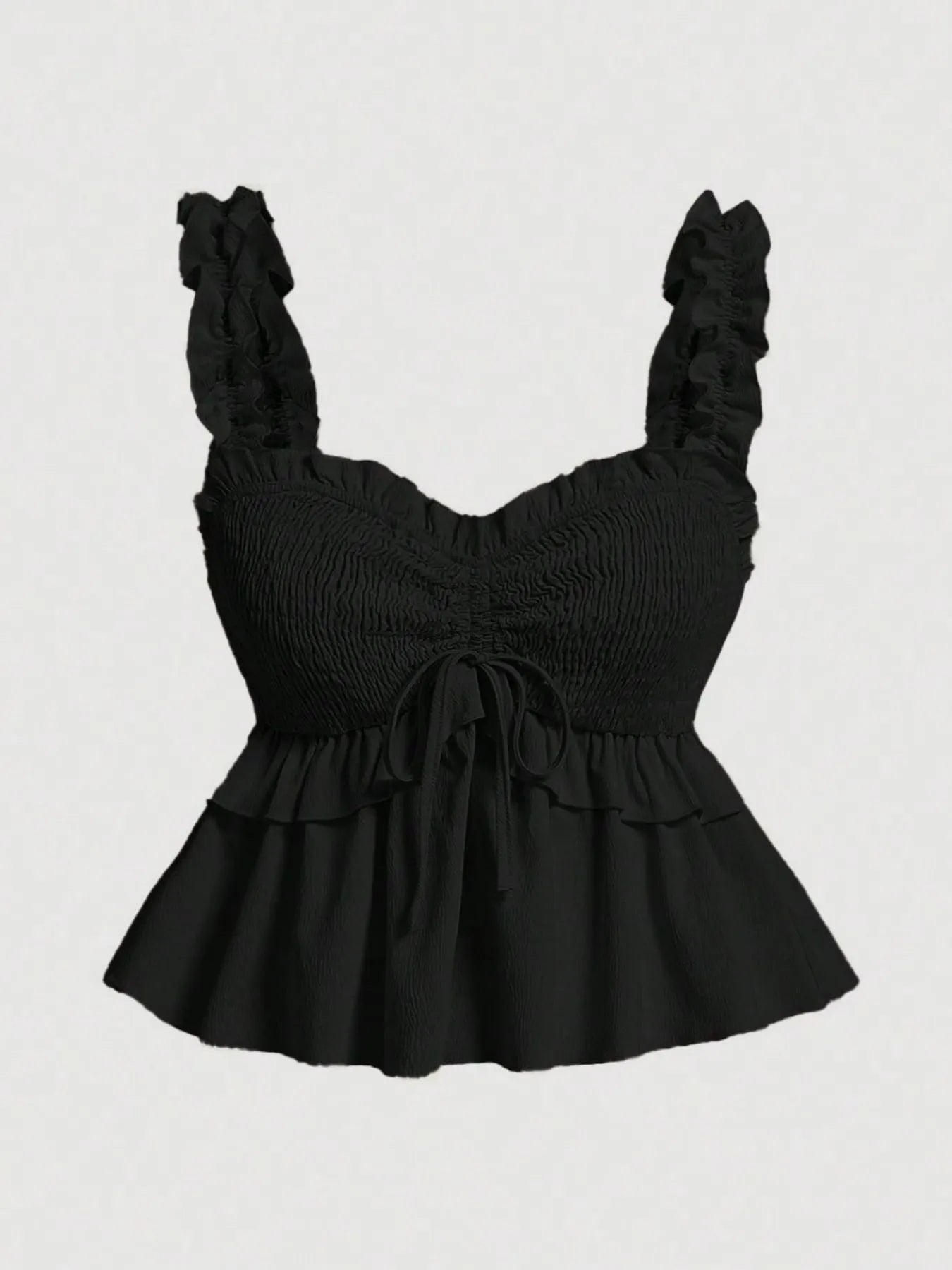 Sweetheart Neck Peplum Cami